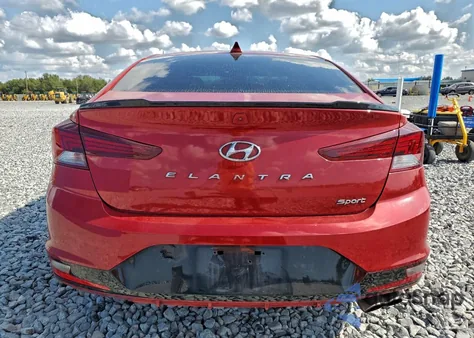 2019 Hyundai Elantra Sport из США, поврежденный, VIN KMHD04LB2KU854873